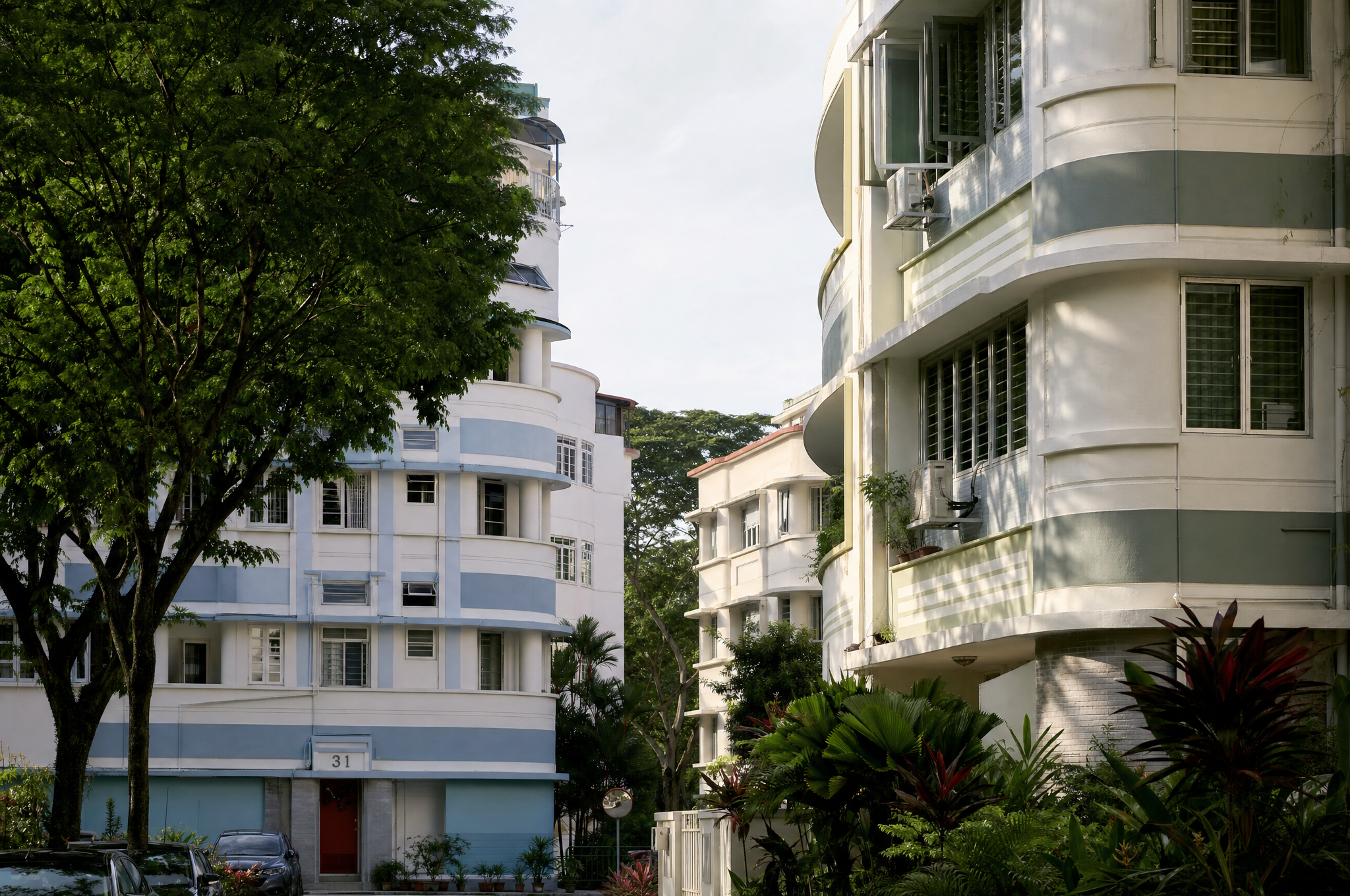 Art Deco apartment buildings in Tiong Bahru